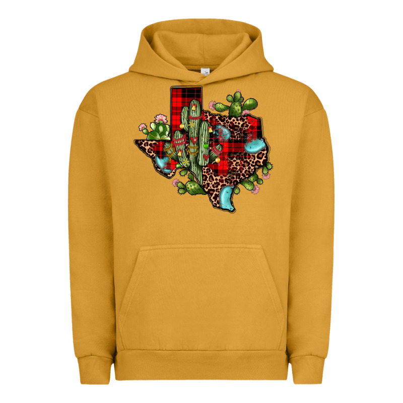 Cactus Christmas Texas Map Urban Hoodie by JahusDesignShop | Teevron