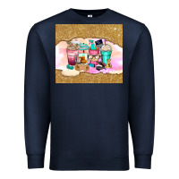 Navy small business coffee cups Premium Sweatshirt - Zillion Design Studio