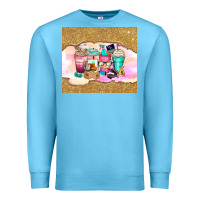Ocean Blue small business coffee cups Premium Sweatshirt - Zillion Design Studio