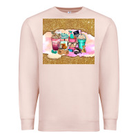 Pale Pink small business coffee cups Premium Sweatshirt - Zillion Design Studio