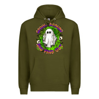 Army Green spook aound and find out Premium Hoodie - Artiststas