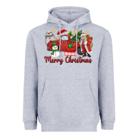 Heather Grey merry christmas truck Heavyweight Hoodie - MaliasSmallBusiness