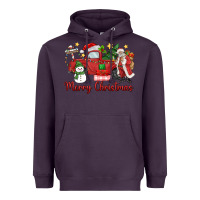 Plum merry christmas truck Heavyweight Hoodie - MaliasSmallBusiness