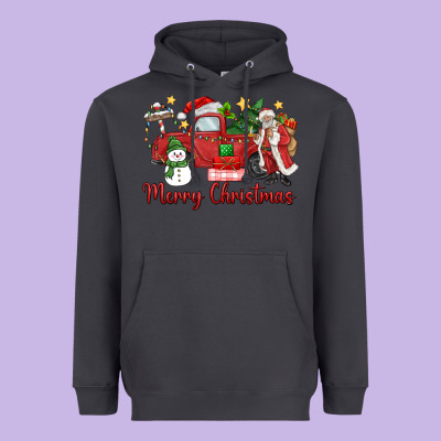 Heavyweight Hoodie merry christmas truck