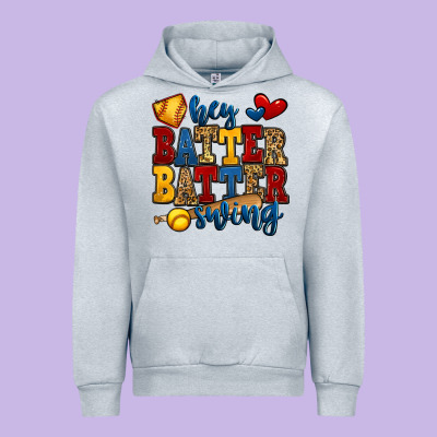 Hey Batter Batter Swing Softball Urban Hoodie Designed By Jasminsmagicworld