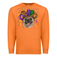 Carrot mardi gras hat pug Premium Sweatshirt - RanaPortraitStore