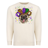 Sandshell mardi gras hat pug Premium Sweatshirt - RanaPortraitStore