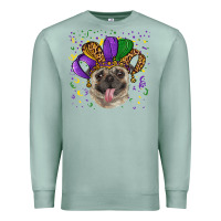 Seafoam mardi gras hat pug Premium Sweatshirt - RanaPortraitStore