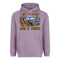 Lavender i got a heart like a truck Heavyweight Hoodie - MaliasSmallBusiness
