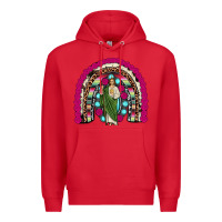 Red san judas rainbow Premium Hoodie - JahusDesignShop