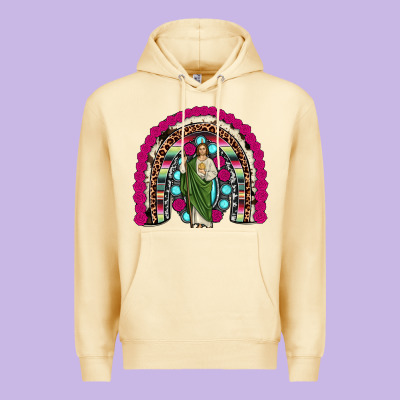 San Judas Rainbow Premium Hoodie Designed By Jahusdesignshop