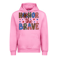 Fuchsia Pink honor the brave Urban Hoodie - Artiststas