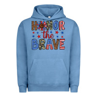 Pigment Pebble Blue honor the brave Urban Hoodie - Artiststas