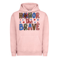 Pigment Salmon honor the brave Urban Hoodie - Artiststas