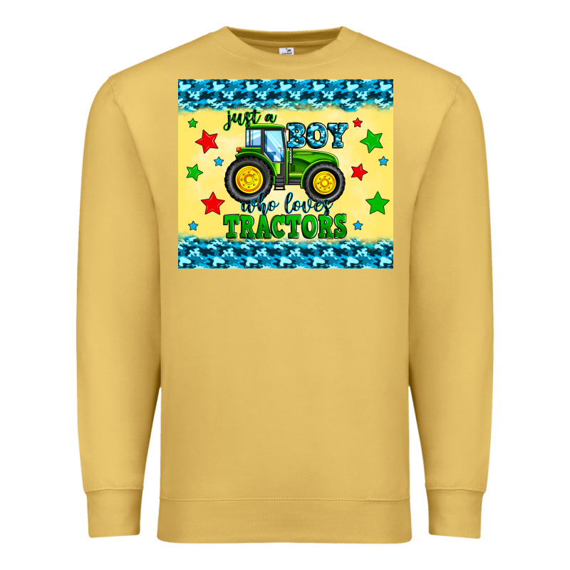 Just A Boy Who Loves Tractors Premium Sweatshirt by Zillion Design Studio | Teevron