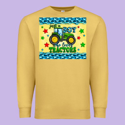 Premium Sweatshirt just a boy who loves tractors