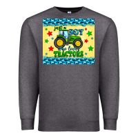 Charcoal Heather just a boy who loves tractors Premium Sweatshirt - Zillion Design Studio