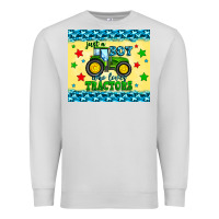Dove Grey just a boy who loves tractors Premium Sweatshirt - Zillion Design Studio