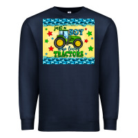 Navy just a boy who loves tractors Premium Sweatshirt - Zillion Design Studio