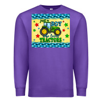 Purple just a boy who loves tractors Premium Sweatshirt - Zillion Design Studio