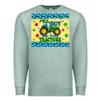 Seafoam just a boy who loves tractors Premium Sweatshirt - Zillion Design Studio