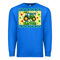 True Royal just a boy who loves tractors Premium Sweatshirt - Zillion Design Studio