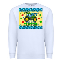White just a boy who loves tractors Premium Sweatshirt - Zillion Design Studio