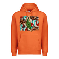 Carrot san judas leopard cowhide background Premium Hoodie - JahusDesignShop