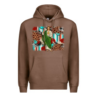 Chestnut san judas leopard cowhide background Premium Hoodie - JahusDesignShop