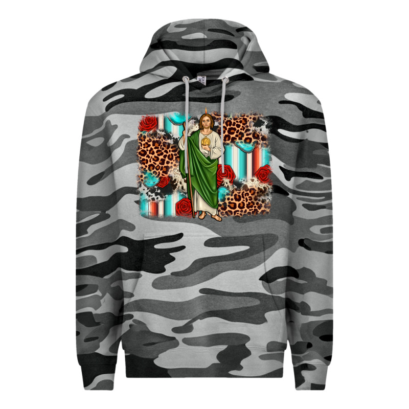 San Judas Leopard Cowhide Background Premium Hoodie by JahusDesignShop | Teevron