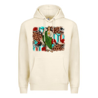 Tofu san judas leopard cowhide background Premium Hoodie - JahusDesignShop