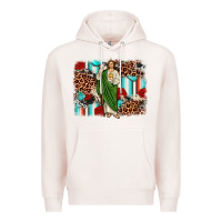 Pale Pink san judas leopard cowhide background Premium Hoodie - JahusDesignShop