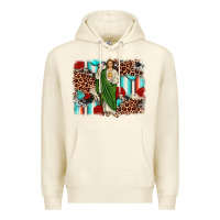 Sandshell san judas leopard cowhide background Premium Hoodie - JahusDesignShop