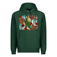 Sports Green san judas leopard cowhide background Premium Hoodie - JahusDesignShop