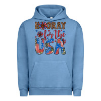 Pigment Pebble Blue hooray for the usa Urban Hoodie - Artiststas