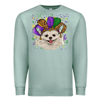 Seafoam mardi gras hat white pomeranian Premium Sweatshirt - RanaPortraitStore