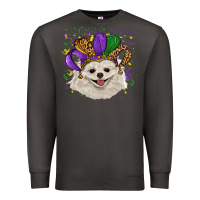 Smoke mardi gras hat white pomeranian Premium Sweatshirt - RanaPortraitStore