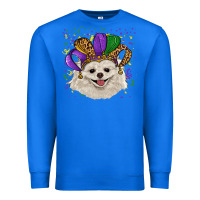 True Royal mardi gras hat white pomeranian Premium Sweatshirt - RanaPortraitStore