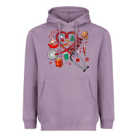 Lavender christmas nurse Heavyweight Hoodie - MaliasSmallBusiness