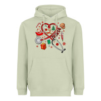 Matcha christmas nurse Heavyweight Hoodie - MaliasSmallBusiness