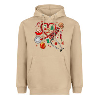 Mushroom christmas nurse Heavyweight Hoodie - MaliasSmallBusiness