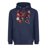 Navy christmas nurse Heavyweight Hoodie - MaliasSmallBusiness