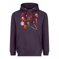 Plum christmas nurse Heavyweight Hoodie - MaliasSmallBusiness