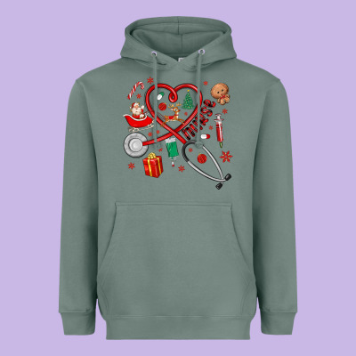 Heavyweight Hoodie christmas nurse