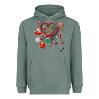 Sage christmas nurse Heavyweight Hoodie - MaliasSmallBusiness
