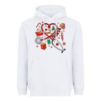 White christmas nurse Heavyweight Hoodie - MaliasSmallBusiness