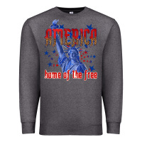 Charcoal Heather America home of the free Premium Sweatshirt - texasbilliewilder
