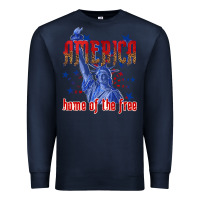 Navy America home of the free Premium Sweatshirt - texasbilliewilder