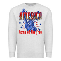 Oatmeal Heather America home of the free Premium Sweatshirt - texasbilliewilder