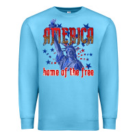 Ocean Blue America home of the free Premium Sweatshirt - texasbilliewilder